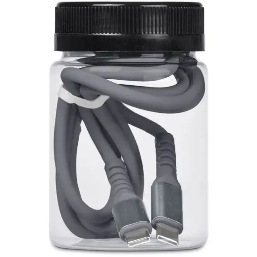 Altitude Barlitt Fast Charge Type-C to Type-C Charging Cable Cable in Jar Grey Jar